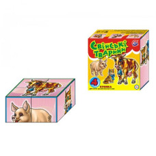 Кубики "Домашние животные" (4 шт)