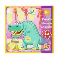 Пазлы "Динозавры", (аллозавр) 12 элементов
