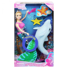 Кукла "Русалочка", с синим дельфином