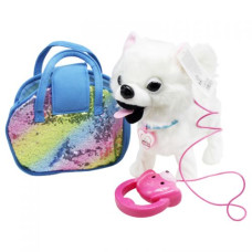 Интерактивная игрушка "Собачка в сумке", белая