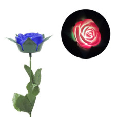 Светящаяся роза, 40 см (синий)