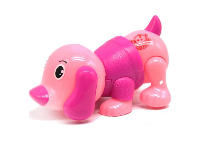 Заводная игрушка "Собачка", розовая