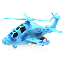 Инерционный вертолет, голубого цвета