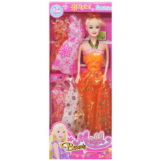 Кукла с нарядами "Model" в оранжевом