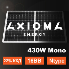 Солнечная батарея 430Вт моно, AXM108-16-182-430N, AXIOMA energy, MBB half cell